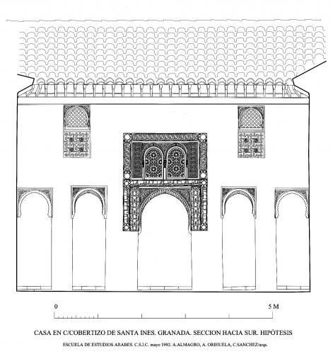 Casa Cobertizo de Santa Inés (Granada) - Alzado del cenador hipótesis