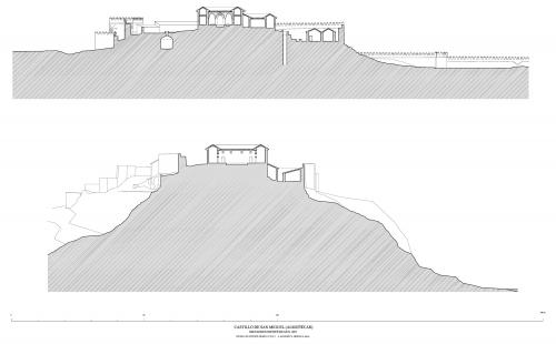 Castillo de San Miguel (Almuñecar, Granada) - Secciones s.XIV