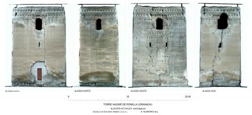 Torre nazarí de Romilla (Granada) - Alzados ortos