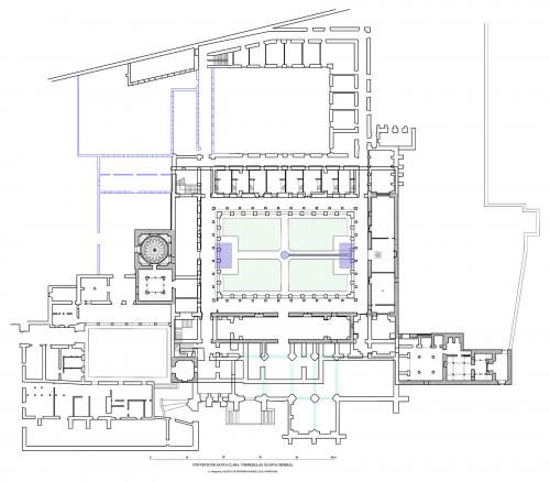 Palacio-Convento de Santa Clara (Tordesillas, Valladolid) - Planta monasterio y palacio