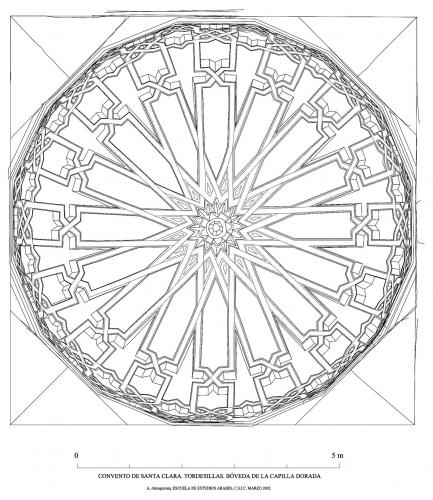 Palacio-Convento de Santa Clara (Tordesillas, Valladolid) - Planta bóveda capilla Dorada