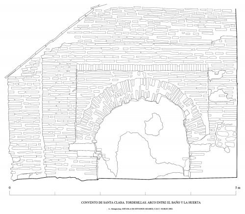 Palacio-Convento de Santa Clara (Tordesillas, Valladolid) - Arco de acceso al baño desde la huerta