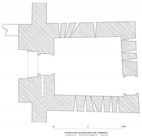 Alcázar Real de Carmona (Sevilla) - Planta de la puerta del alcázar