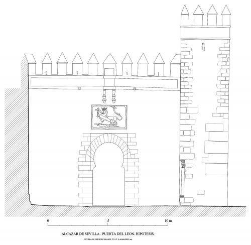 Alcázar cristiano (Sevilla) - Puerta del León. Hipótesis