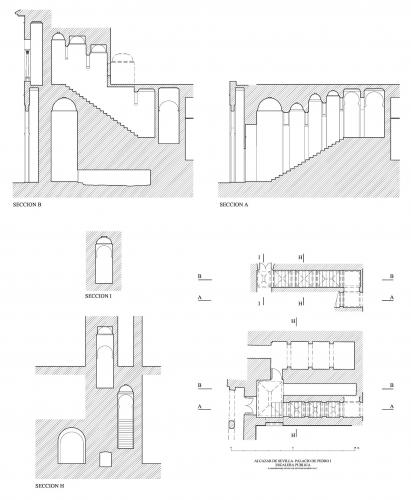 Alcázar cristiano (Sevilla) - Escalera pública