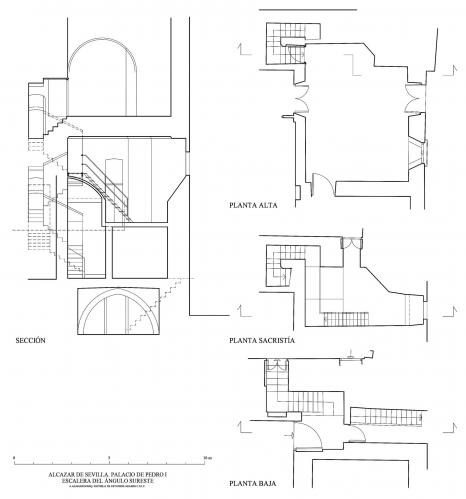 Alcázar cristiano (Sevilla) - Escalera sur