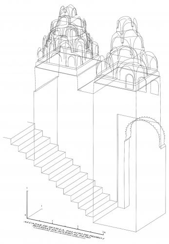 Alcázar cristiano (Sevilla) - Isométrica bóvedas entrada