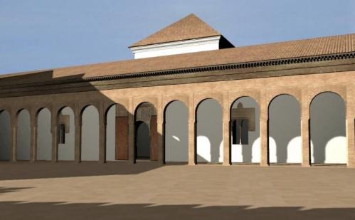 Alcázar cristiano (Sevilla) - Lado occidental del Patio de la Montería