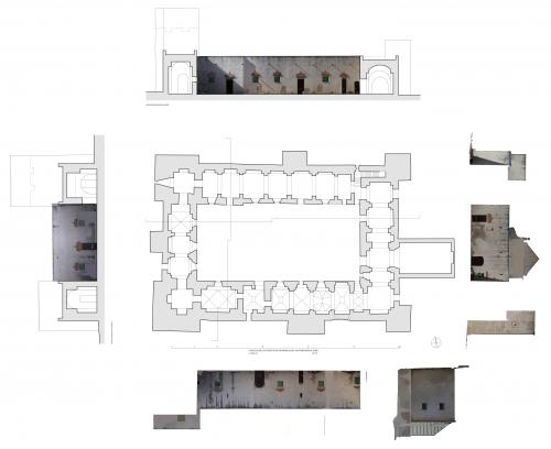 Castillo de la Puente o San Romualdo (San Fernando, Cádiz) - Secciones con ortos