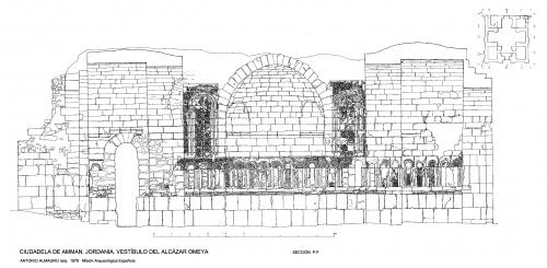 Ciudadela de Amman (Jordania) - Sección vestíbulo F-F