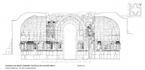 Ciudadela de Amman (Jordania) - Sección vestíbulo G-G