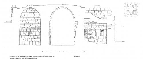 Ciudadela de Amman (Jordania) - Sección vestíbulo N-N