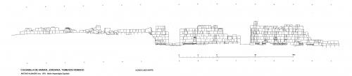 Ciudadela de Amman (Jordania) - Alzado Norte témenos