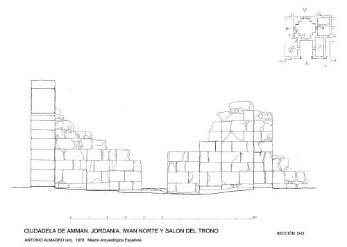 Ciudadela de Amman (Jordania) - Sección sala del trono D-D