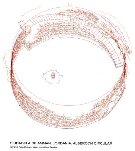 Ciudadela de Amman (Jordania) - Isamétrica albercón circular