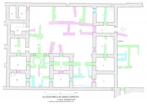 Ciudadela de Amman (Jordania) - Planta edifiico F fatimí