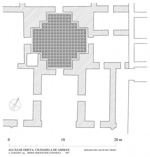 Ciudadela de Amman (Jordania) - Mosaico sala del trono