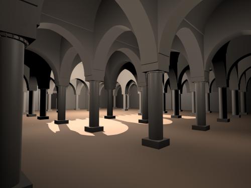 Alcázar omeya de Amman (Jordania) - Interior de la mezquita omeya de la ciudadela de Amman