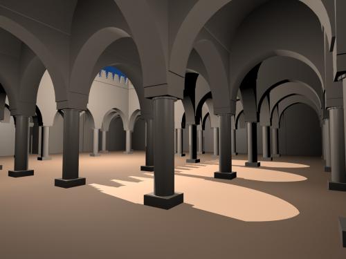 Alcázar omeya de Amman (Jordania) - Interior de la mezquita omeya de la ciudadela de Amman