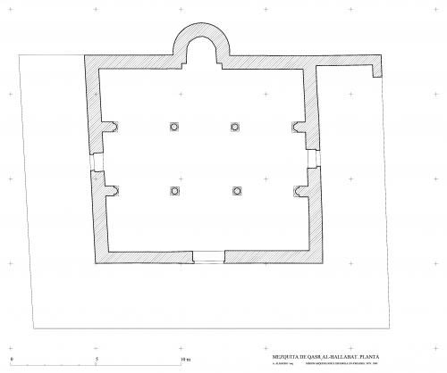 Mezquita omeya de Hallabat (Jordania) - Planta mezquita Hallabat