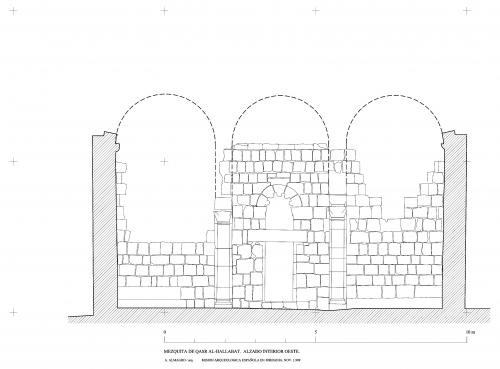 Mezquita omeya de Hallabat (Jordania) - Alzado interior Oeste 