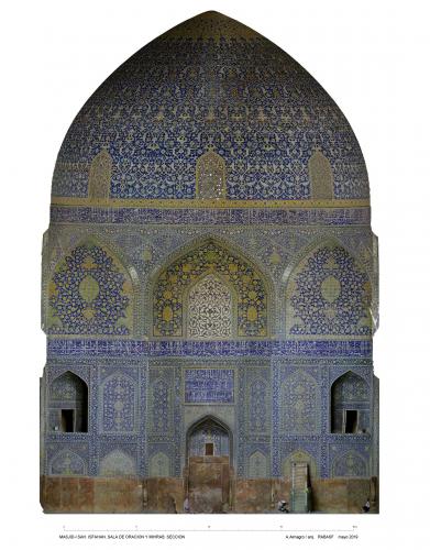 Masyid e-Sah (Isfahan, Irán) - Sección qubba sala de oración