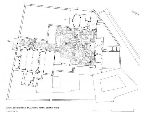 Zawiya Sidi Qasim al-Zeliji (Túnez) - Planta inicial
