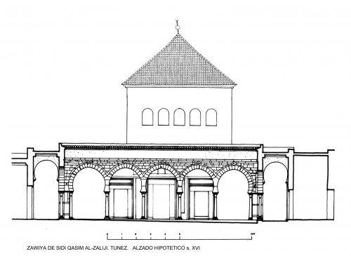 Zawiya Sidi Qasim al-Zeliji (Túnez) - Hipótesis alzado en el s. XVI