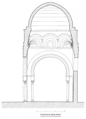 Mausoleo Sidi Bu Jrisan (Túnez) - Sección qubba