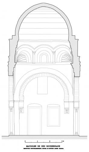 Mausoleo Sidi Bu Jrisan (Túnez) - Sección qubba
