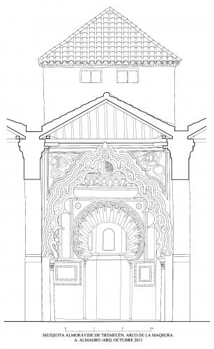 Mezquita aljama (Tremecén, Argelia) - Sección transversal nave central