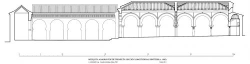 Mezquita aljama (Tremecén, Argelia) - Sección longitudinal hipótesis 1082