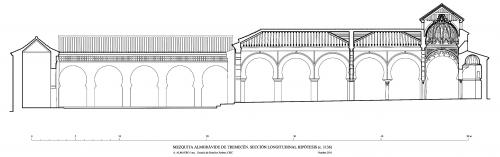 Mezquita aljama (Tremecén, Argelia) - Sección longitudinal hipótesis 1136