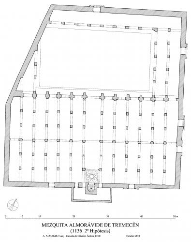 Mezquita aljama (Tremecén, Argelia) - Planta 2ª hipótesis 1136