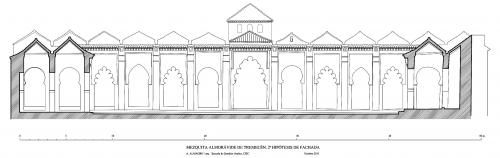 Mezquita aljama (Tremecén, Argelia) - Fachada patio 2ª hipótesis