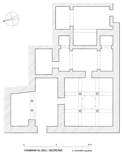 Hammam al-Bali (Nedroma, Argelia) - Planta del hammam al-Bali