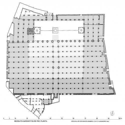 Mezquita Qarawiyyin (Fez, Marruecos) - Planta de cronología