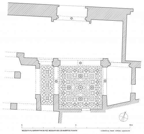 Mezquita Qarawiyyin (Fez, Marruecos) - Mezquita de los muertos. Planta