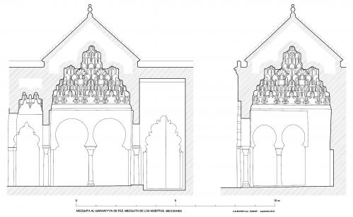 Mezquita Qarawiyyin (Fez, Marruecos) - Mezquita de los muertos. Secciones