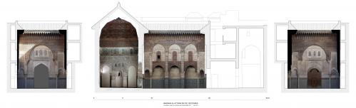 Madrasa al-Attarin (Fez, Marruecos) - Secciones con ortoimágenes