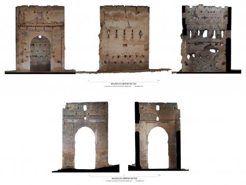 Mausoleos Meriníes (Fez, Marruecos) - Alzados mausoleo 1 y 2