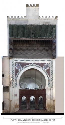 Mezquita de los Andalusíes (Fez, Marruecos) - Alzado puerta principal