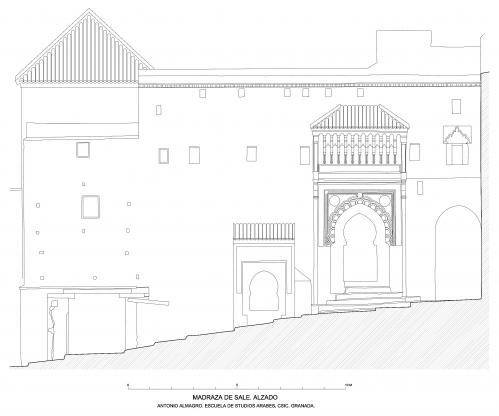Madrasa meriní (Salé, Marruecos) - Alzado