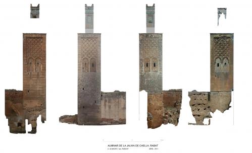 Recinto de Chella (Rabat, Marruecos) - Alminar jalwa