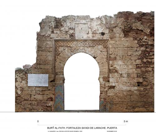 Hisn al-Fath (Larache, Marruecos) - Puerta actual ortoimagen