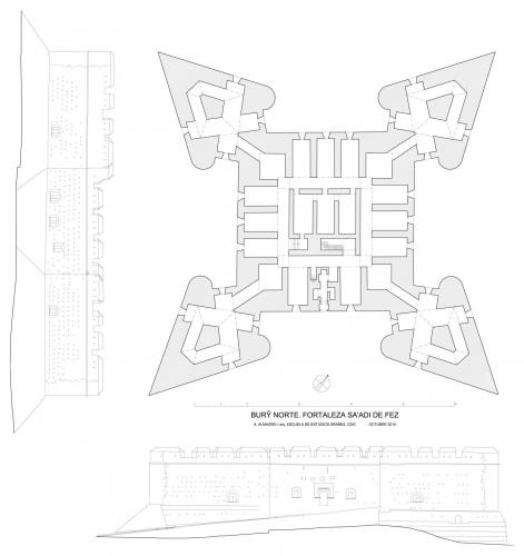 Bury Norte (Fez, Marruecos) - Planta y alzados
