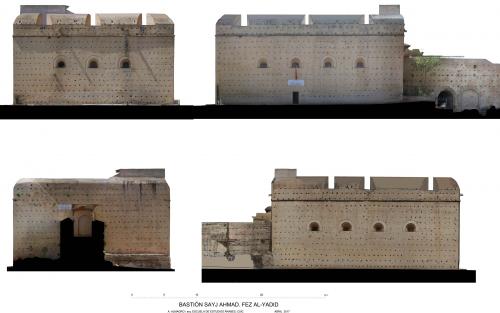 Bury Sayj Ahmad (Fez al-Yadid, Marruecos) - Alzados ortoimagenes