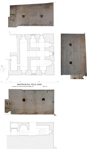 Bury Butuil (Fez al-Yadid, Marruecos) - Planta y alzados ortoimagenes