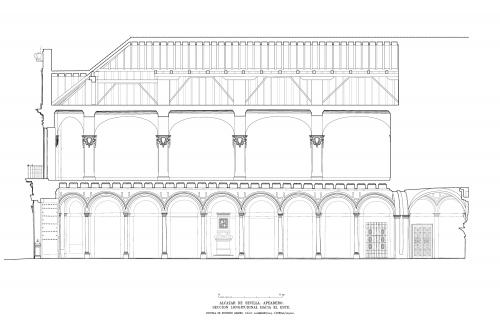 Alcázar de Sevilla - Sección longitudinal Apeadero