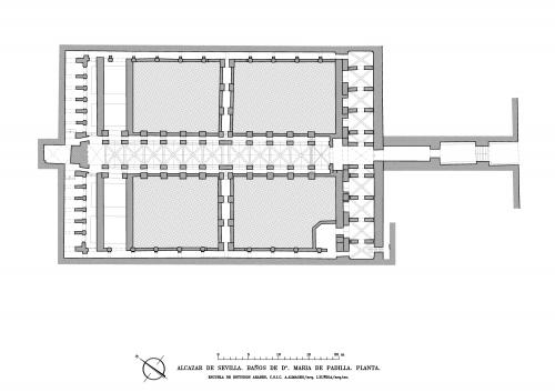 Alcázar de Sevilla - Planta Baños Maria de Padilla